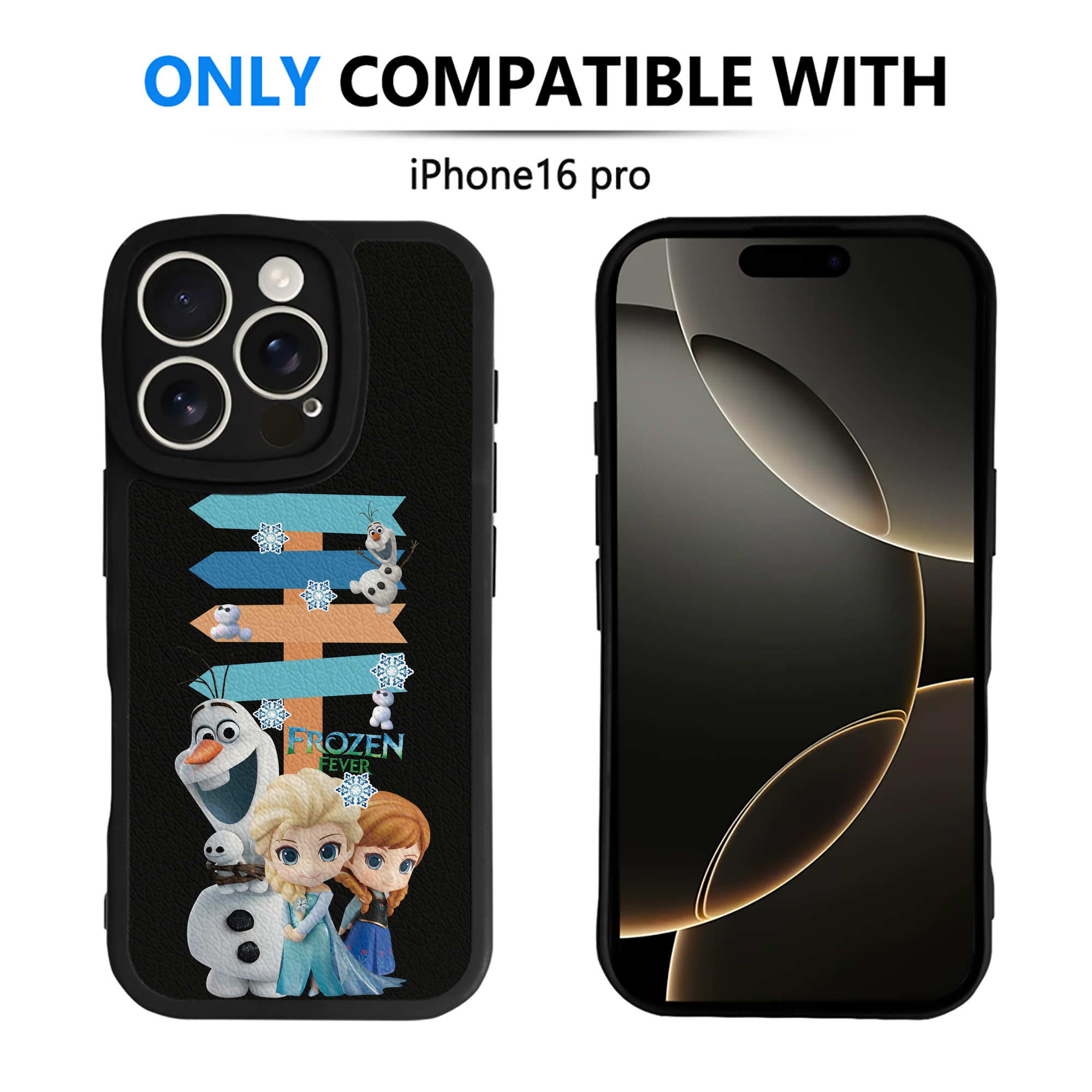 （画像用） アナと雪の女王 アンナ エルサ Frozen Anna Elsa 【iPhone 16シリーズ対応】シリコンスマホケース（レザー調） 材質：シリコン